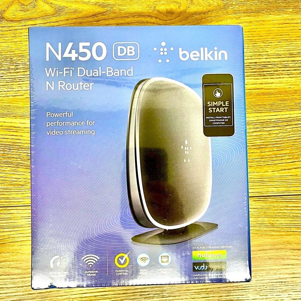 NEW Belkin N450 4-Port 10/100 Wireless N Router (F9K1105V1)